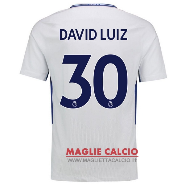 nuova maglietta chelsea 2017-2018 david luiz 30 seconda